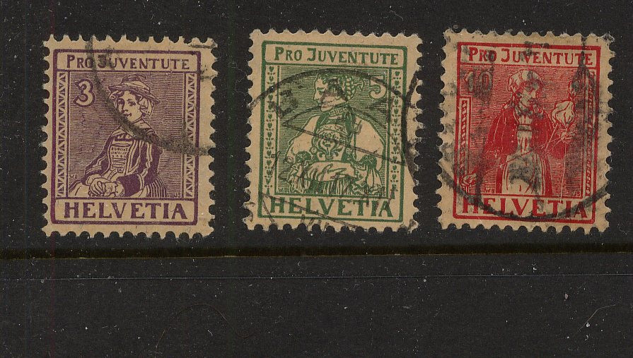 Switzerland  B7-9  used  catalog   $78.00              KEL0612