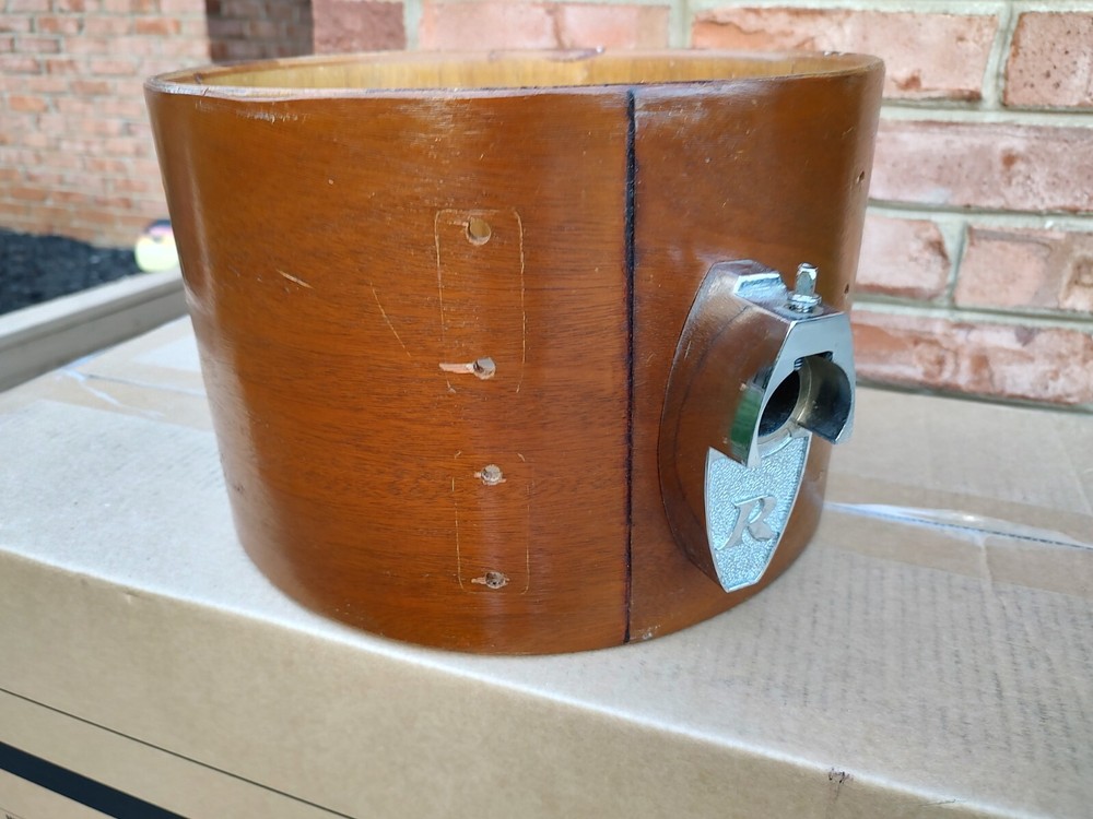 1970's  12" x 8"  Rack Tom Shell with Rogers Mount Mount