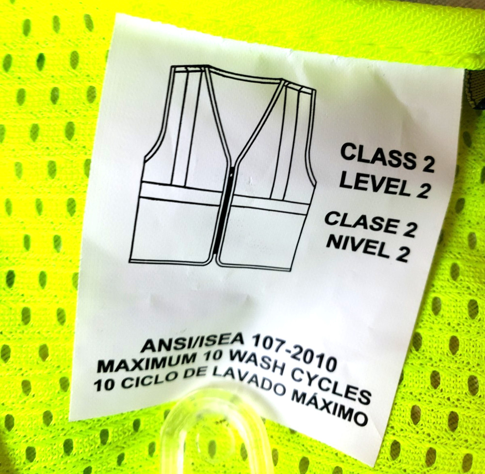 High Visibility Lime Green Road Worker Vist Larg Size