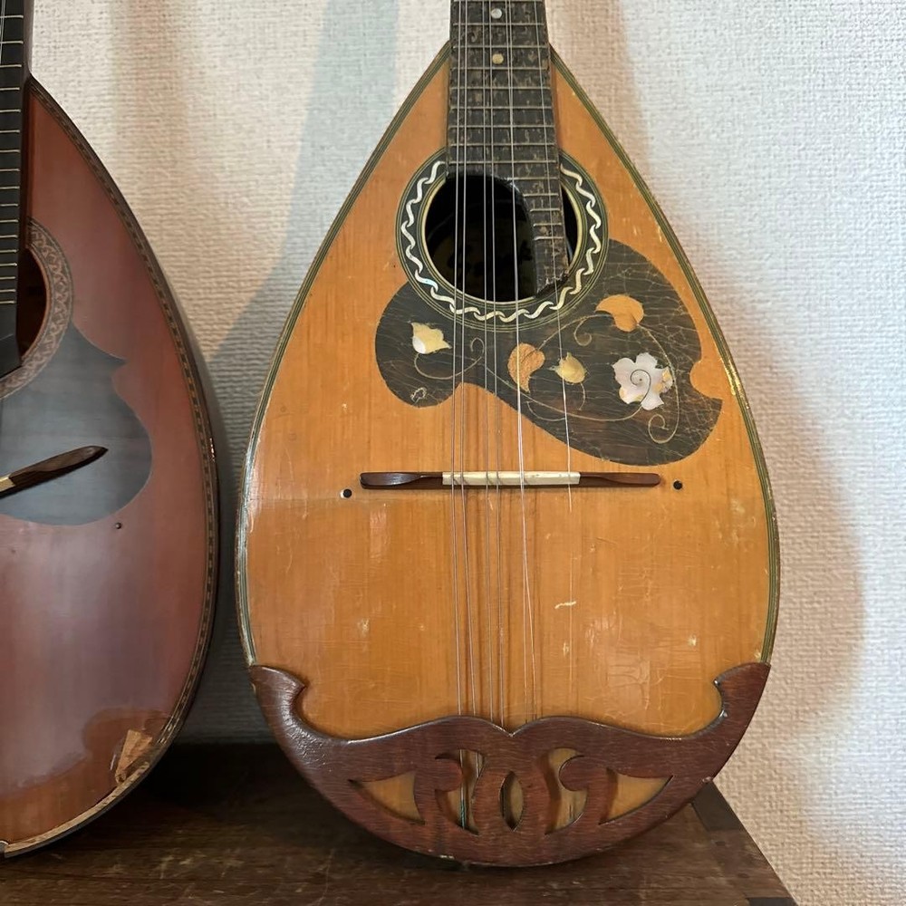 Set of 2 mandolins with decorative design