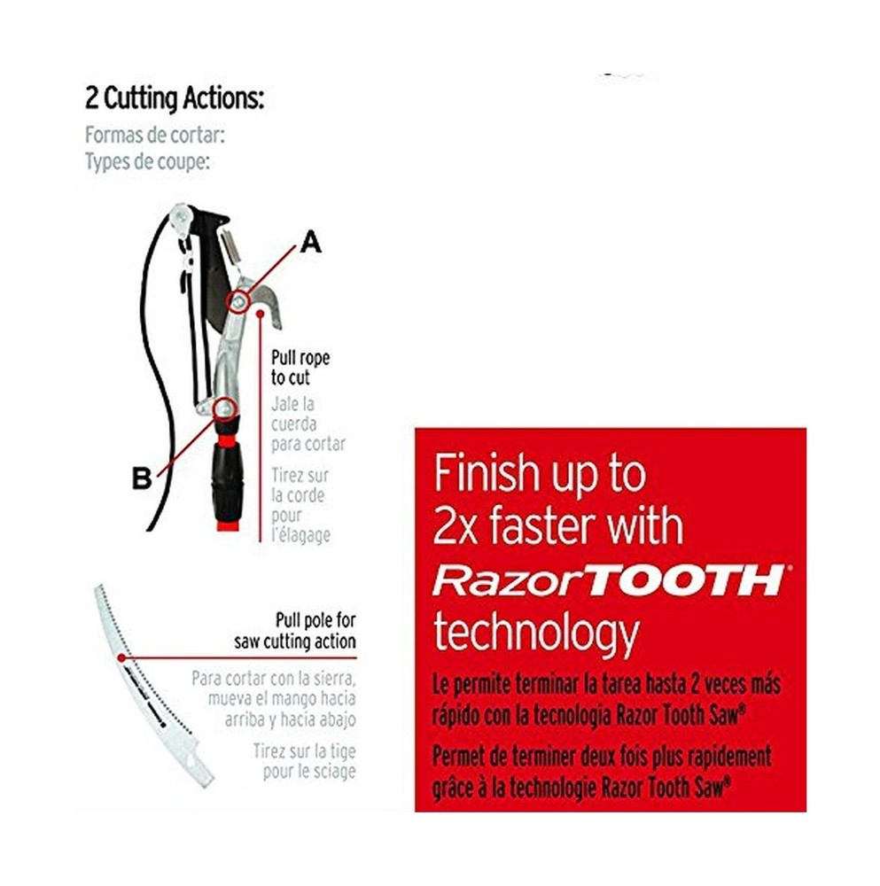 Corona TP 6870 MAX RazorTOOTH DualCOMPOUND Action 14-ft. Tree Pruner Razor