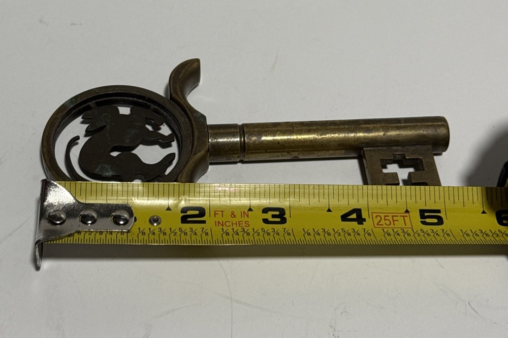 Vintage Cat Skeleton Key Corkscrew Bottle Opener