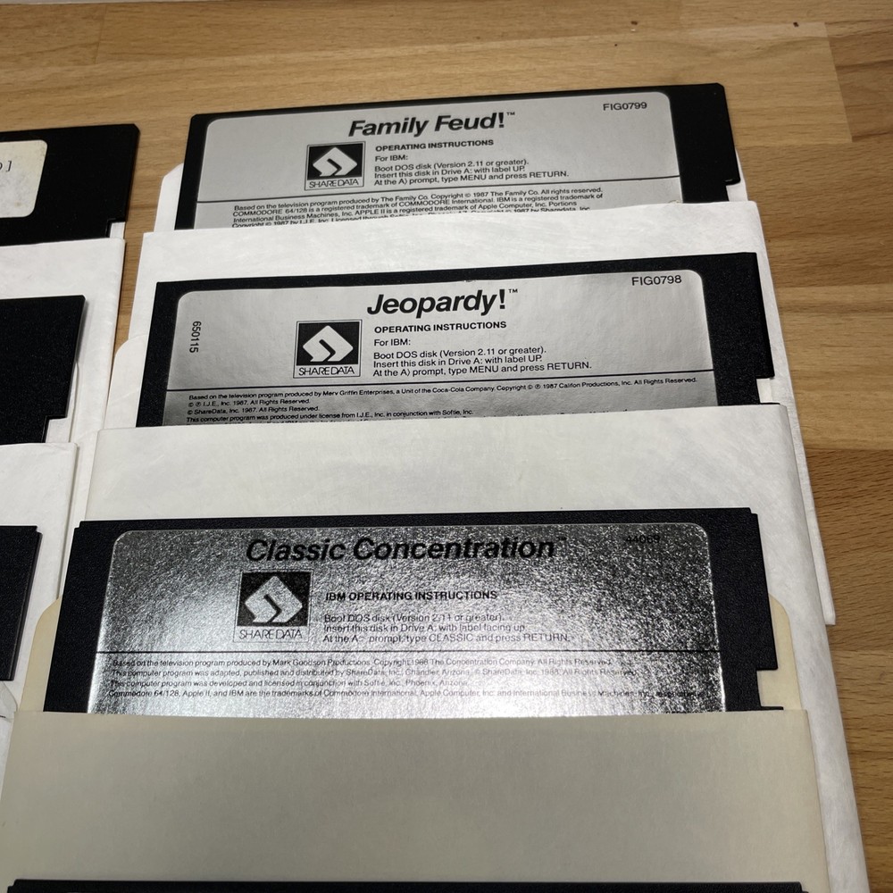 Vintage Mini Floppy Disk Games