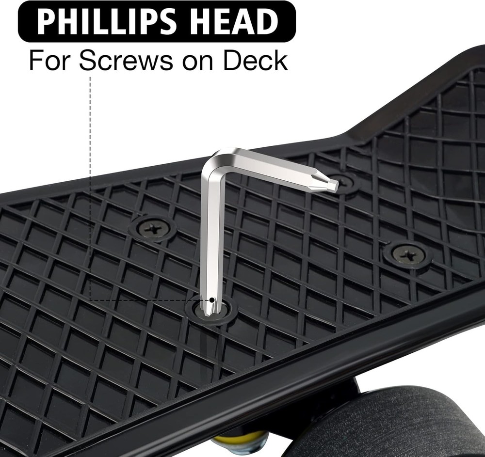 All-in-One Skate Tools Multi-Function Portable Skateboard T Tool Accessory wi...