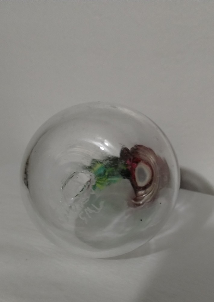 SIGNED BLOWN GLASS DECANTER - PERFUME BOTTLE 6.5"