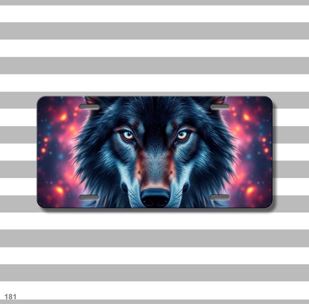 Powerful Wolf License Plate Custom Car Tag Gift Idea