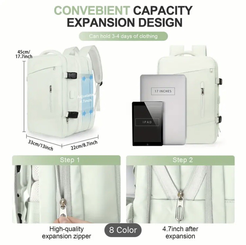 ✅ Flight-Approved Carry on Personal Item Backpack ✈️(45cmx22cmx33cm)