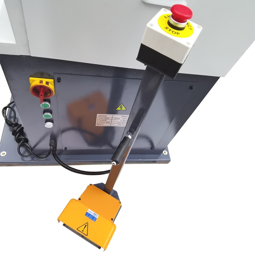 220V 1PH RBM50 Vertical Three Rollers Roll Bender Round Bending Machine 2.2KW