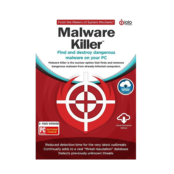 iolo Malware Killer | 1 Year 10 PC | Windows | Antivirus | Download