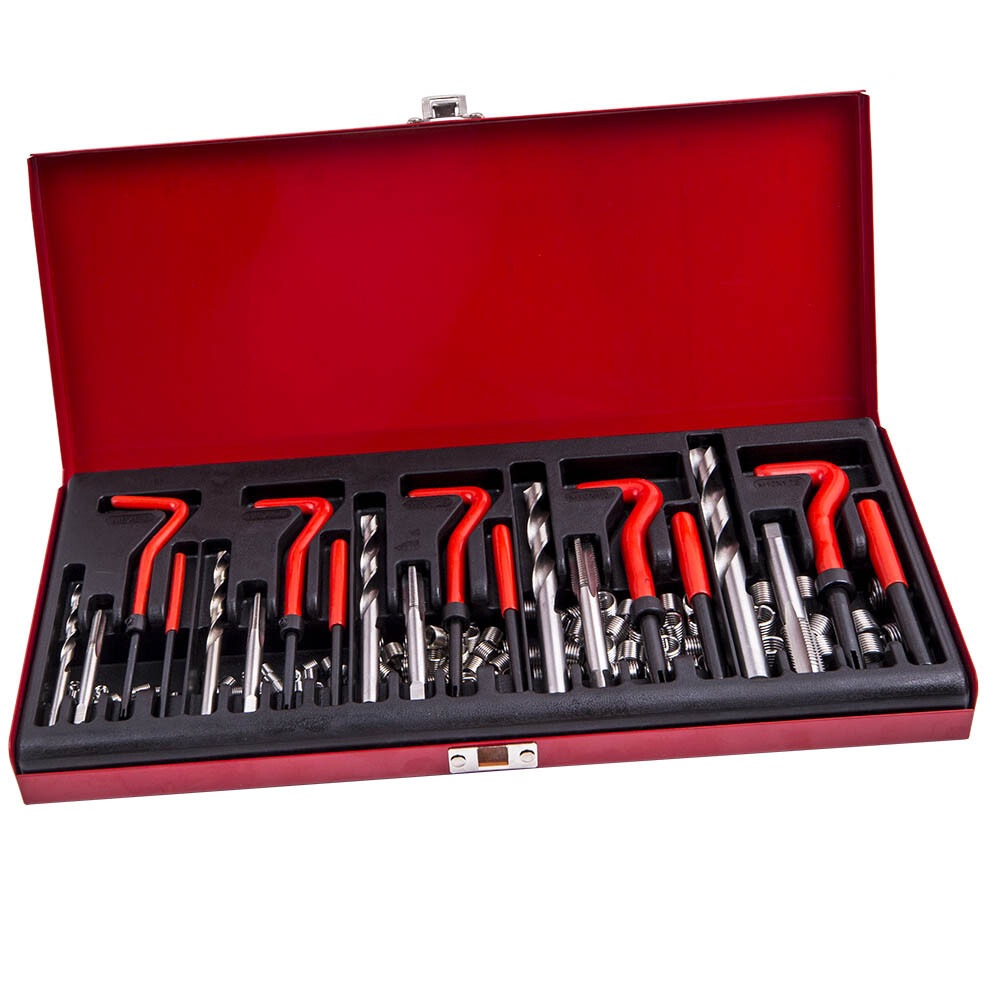 131x Thread Repair Tool Kit Stripped M5 M6 M8 M10 M12 Wire Thread Inserts