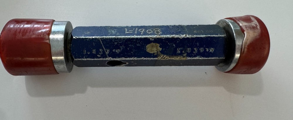 GO 1.437 NO GO 1.439 Y Class  Pin Plug Gage