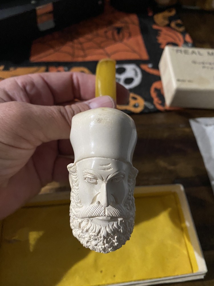 * Vintage Meerschaum Turkish Pipe with Box & Paperwork