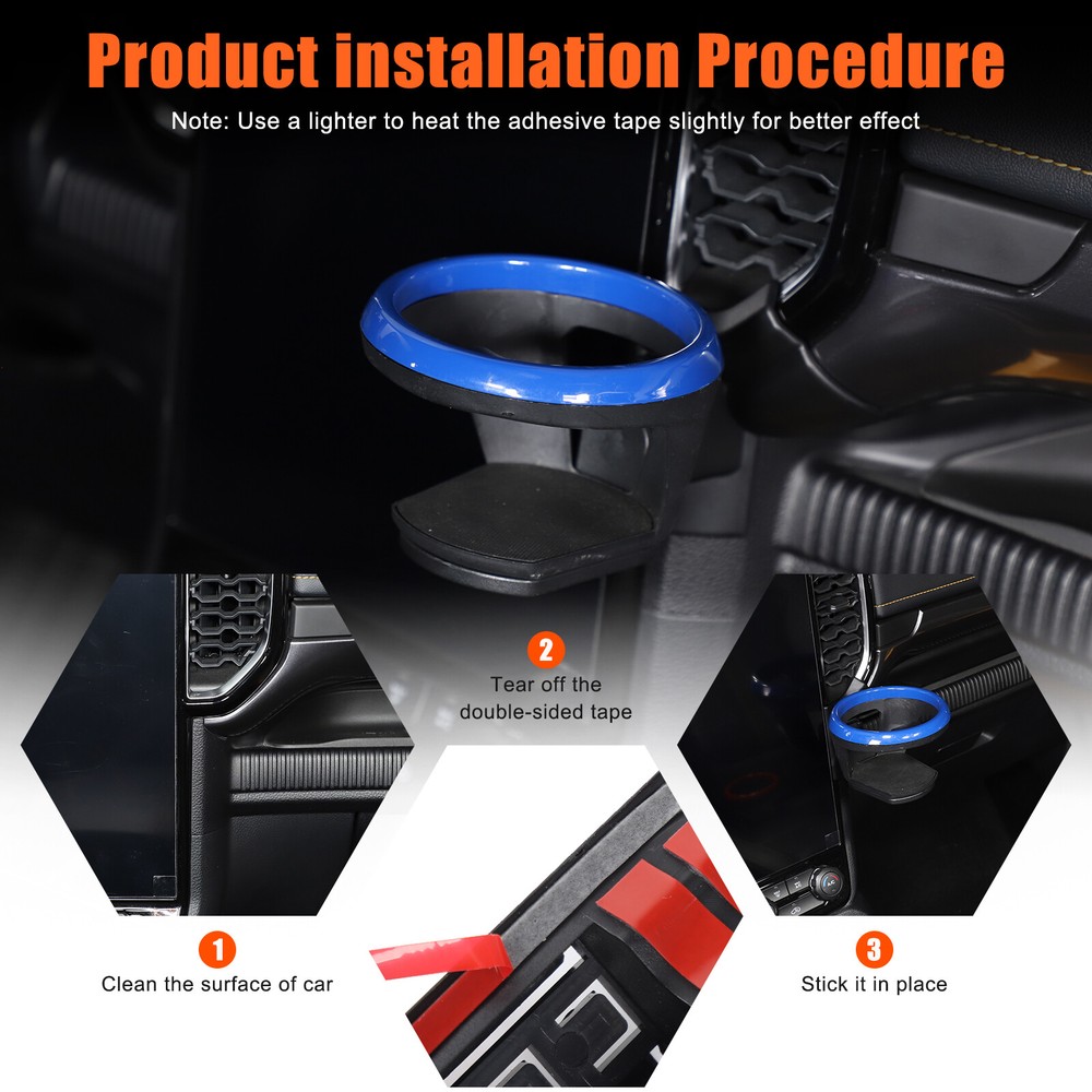 Blue Navigation Right Side Beverage Cup Holder Bracket For Ford Ranger 2023+