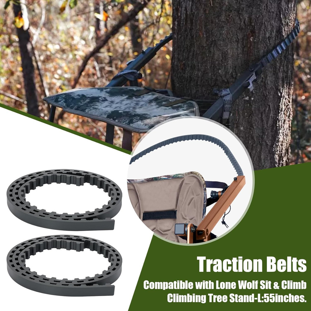 Traction Belts Climber Tree Stand Straps Compatible with Lone Wolf Sit, Climb Cl