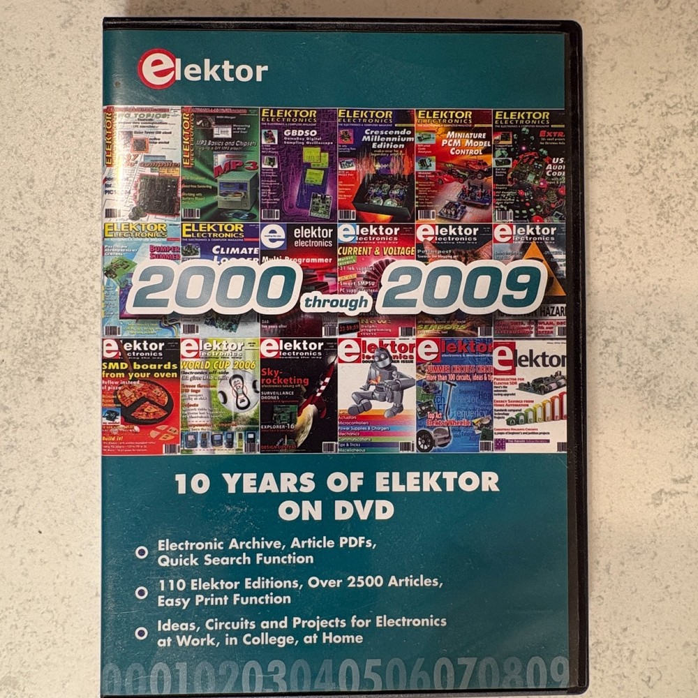 Elektor Magazine DVD 2000 through 2009 110 Issues