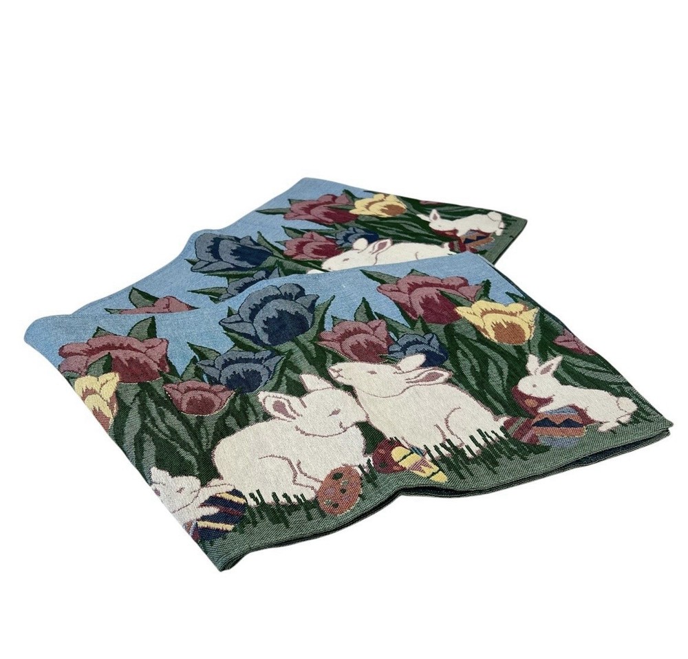 Easter Spring Bunny Table Runner 12.25” x 73.5”