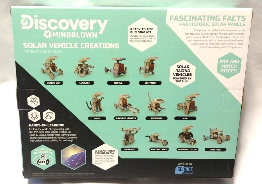 Discovery Mindblown Solar Vehicle Creations Stem Kit New Open Box B2