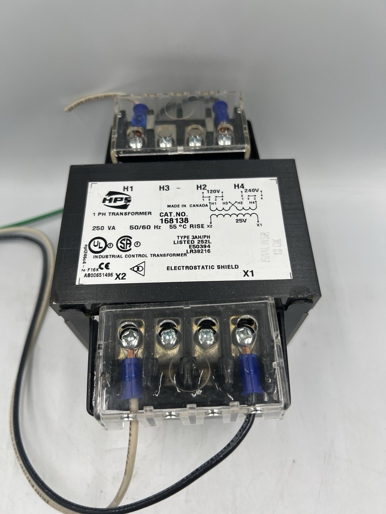 HPS 1 Ph Transformer Model 168138 250 VA 50/60Hz Type 3AH/PH