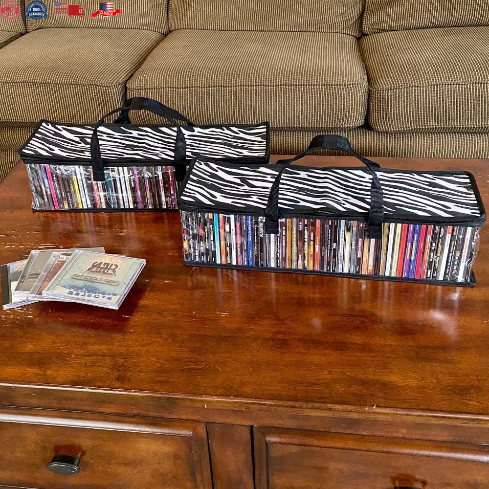 Premium 4-Pack CD Storage Bags Protect & Organize for 192 CDs
