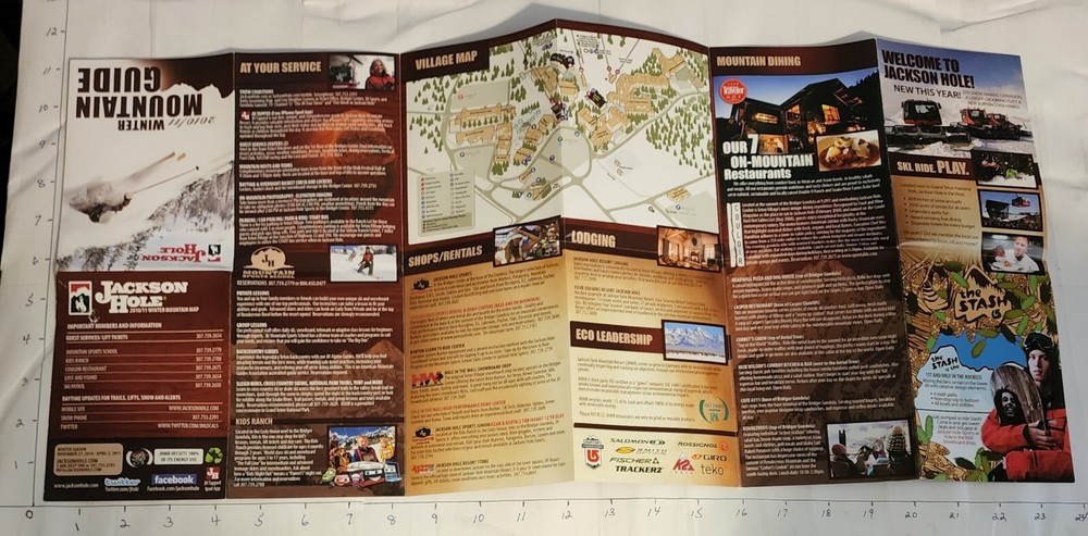 2010/11 JACKSON HOLE SKI RESORT TRAIL MAP MINT