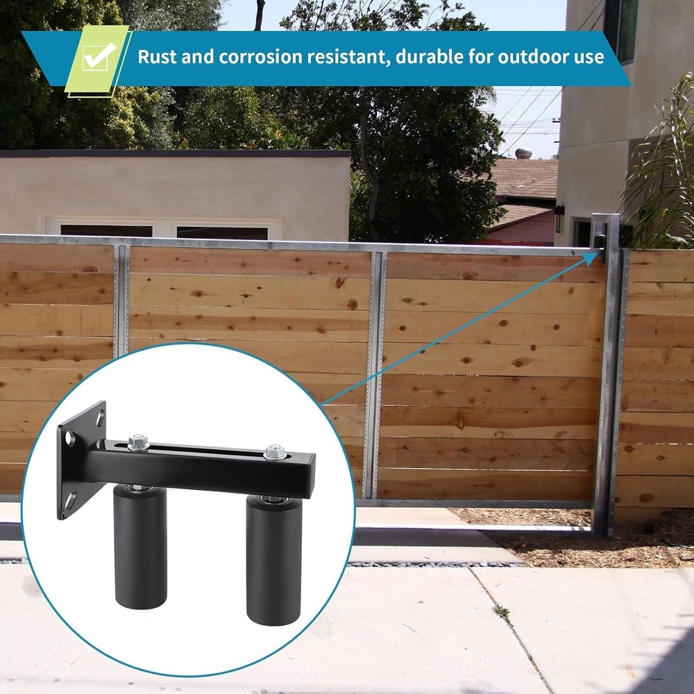 Slide Gate Guide Roller 6" UHMW Hard Nylon Adjustable Sliding Prevent Falling