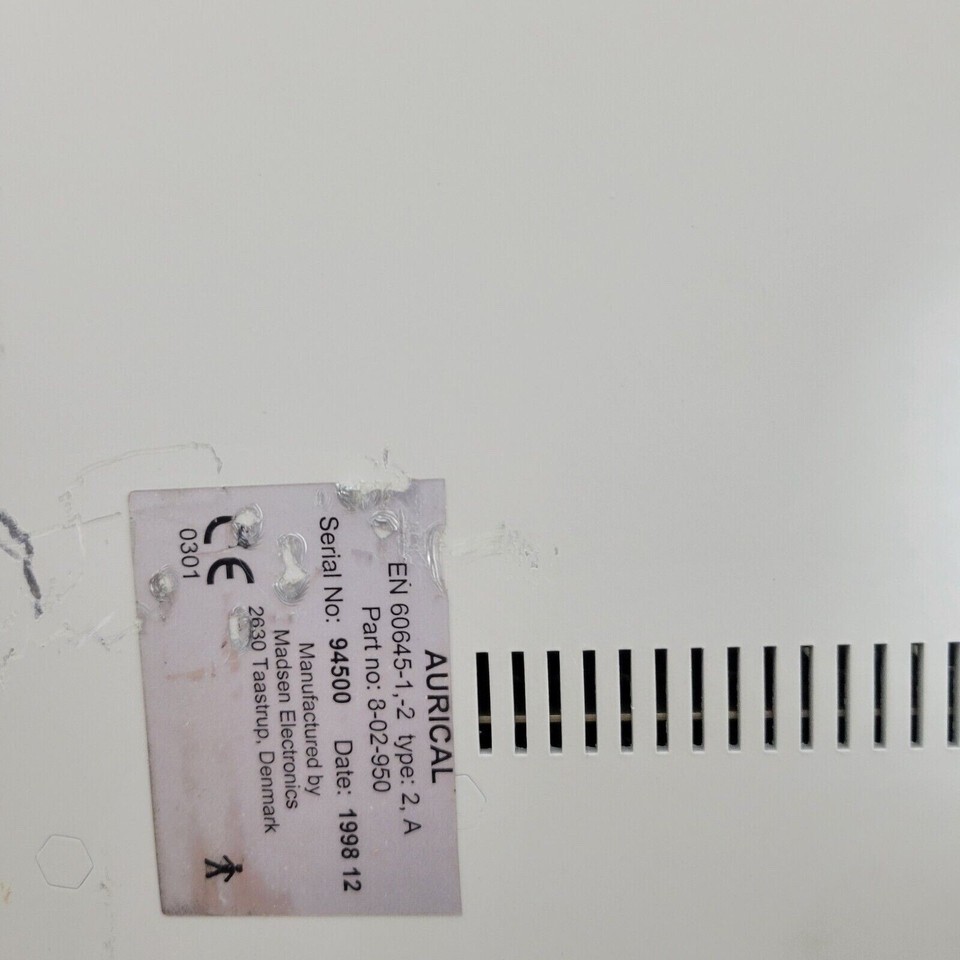 Madsen Aurical Audiometer 8-02-950 S/N: 94500 Control Panel