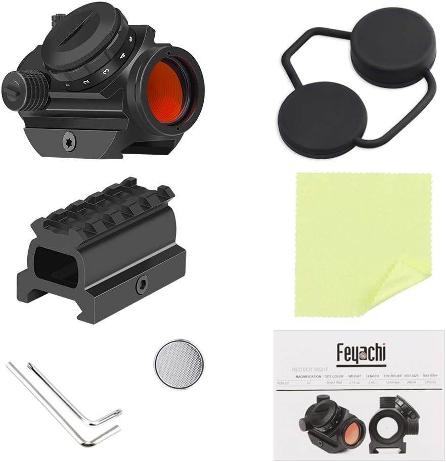 Feyachi RDS-23, RDS-22 2 MOA Red Dot Sight with .83" riser