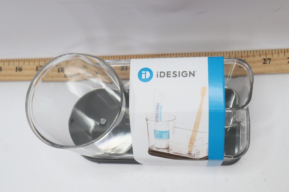 iDesign Vanity Center Clear/Matte Black