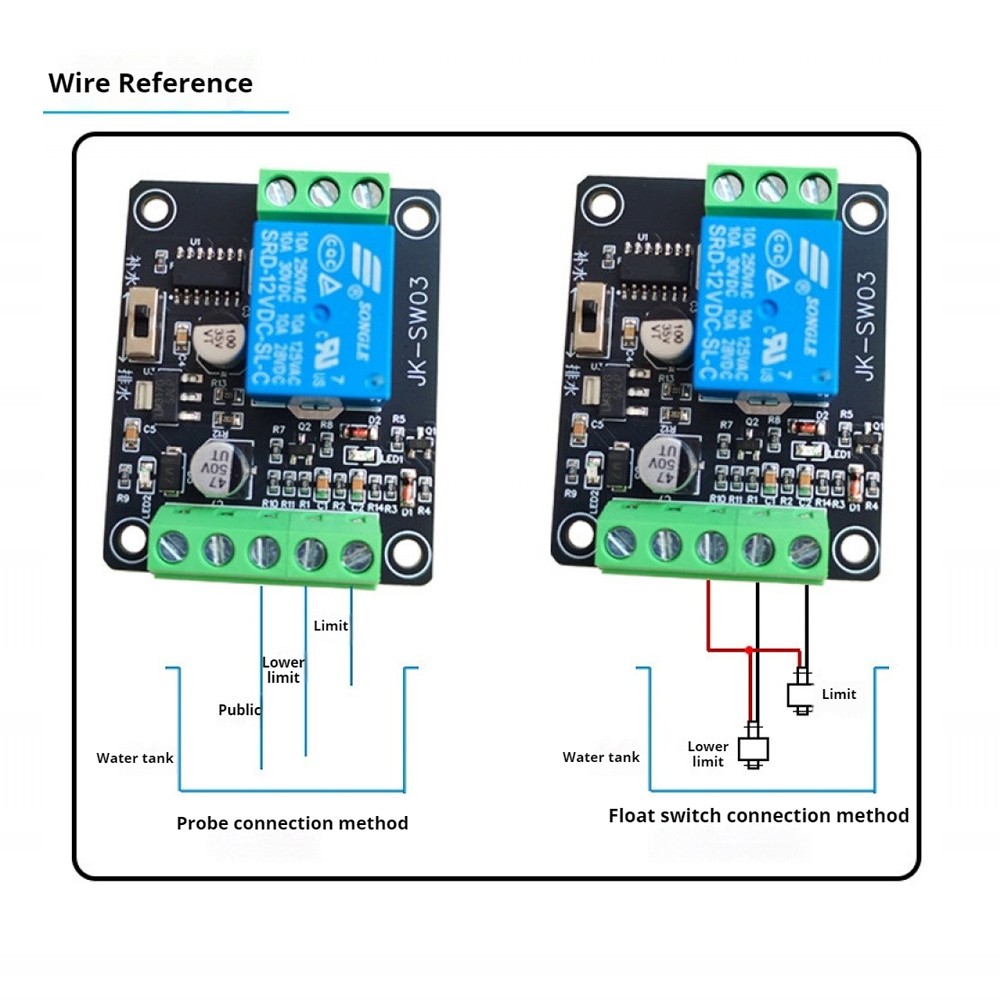 Electrode Water Level Controller Board Liquid Level Detector for Water Tank