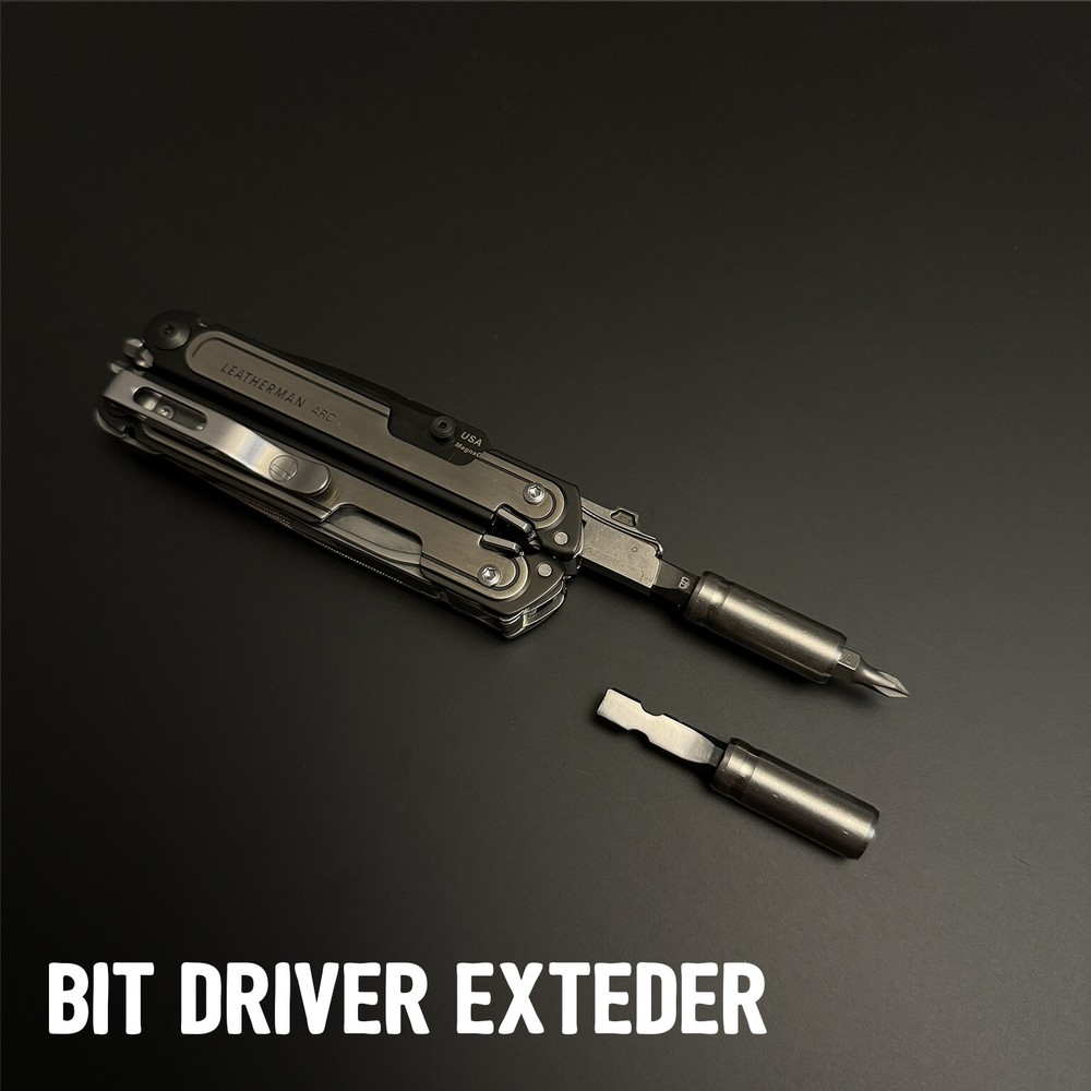 Leatherman Pictured 1/4" socket adapter + BIT DRIVER EXTENDER
