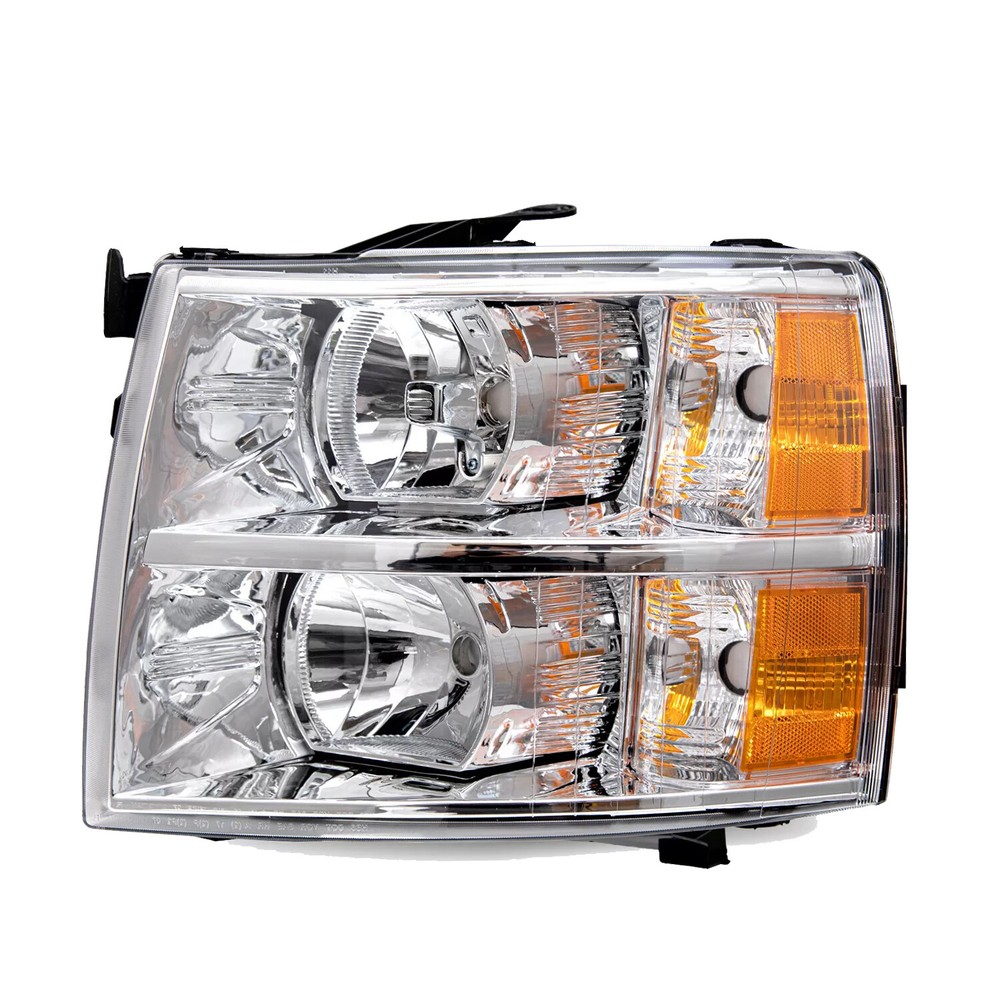For 2007-2014 Chevy Silverado 1500 2500 3500 Chrome Headlight Left Driver Side