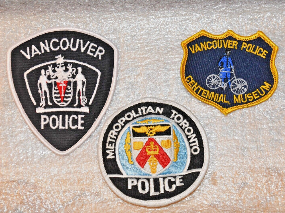 PATCH VANCOUVER POLICE PATCH ASSORTMENT NEW 2 PIECES