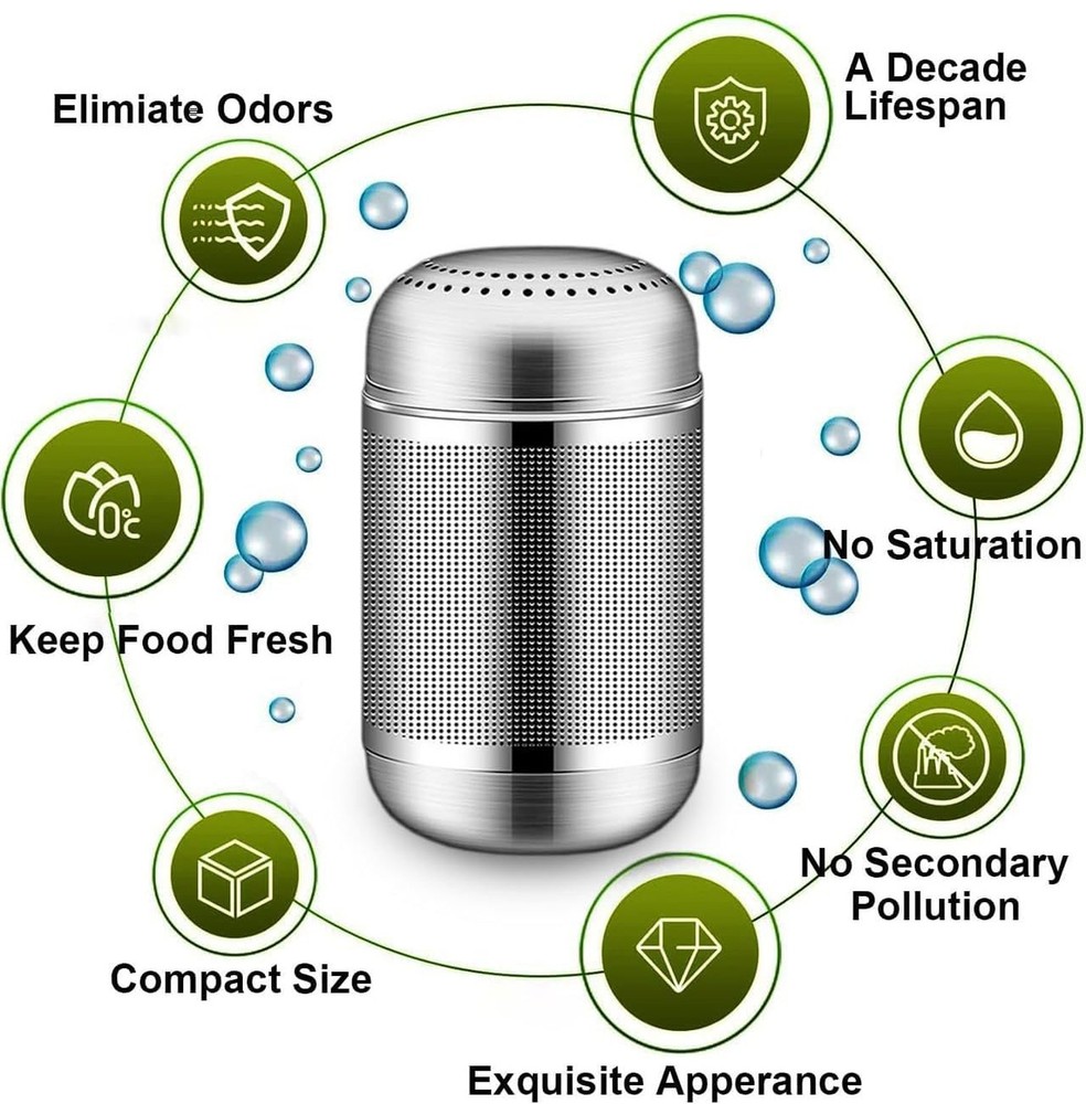 10-Year Refrigerator Deodorizer Odor Eliminator Fridge Deodorizer Car Deodori...