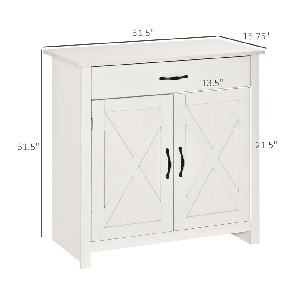 32" Modern Farm Style Sideboard Storage Buffet Server Cabinet Organizer