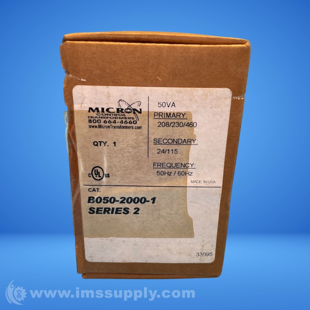 Micron B050-2000-1 Series 2 Control Transformer FNOB