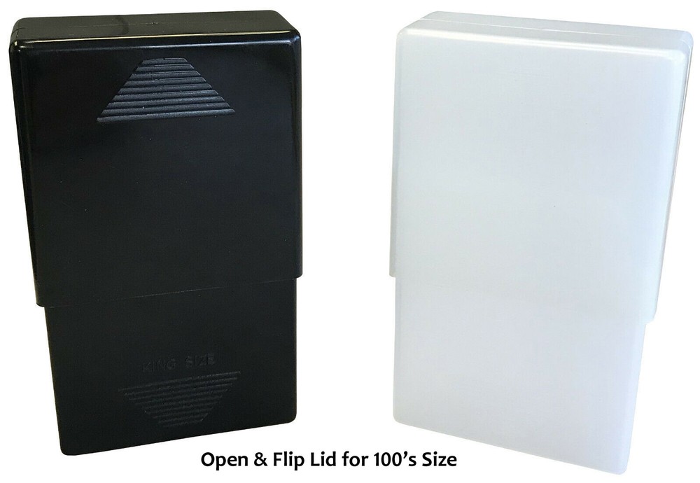 3 Pack White Crush-Proof Plastic 2 Piece Cigarette Case For King & 100s - 3203