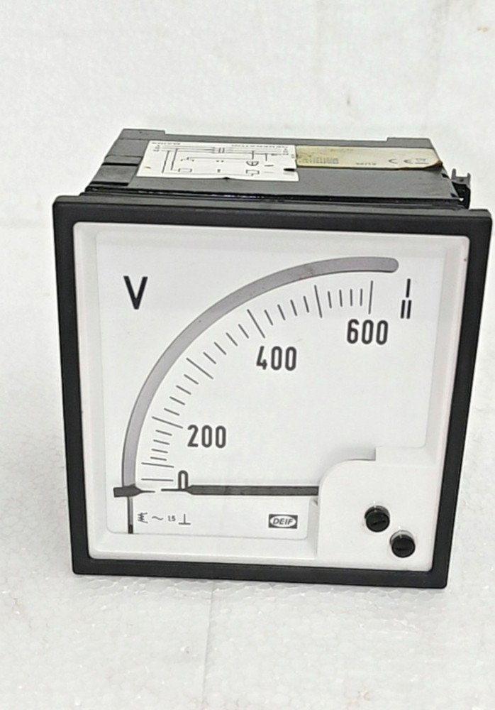 DEIF 2EQ96/2 Analog Double Voltmeter 0-600V Generator/Mains Synchronization