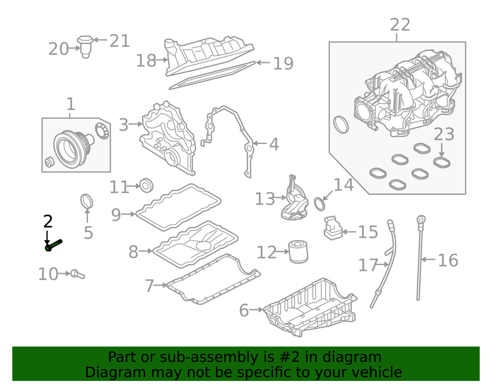 Genuine Ford Pulley Bolt E7RY-6A340-B
