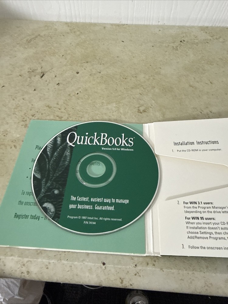 QuickBooks Version 5.0 For Windows