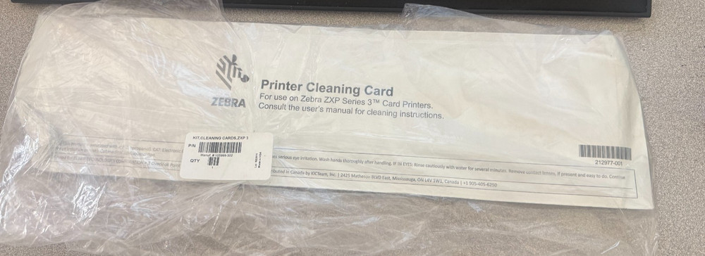 Zebra 105999-302 Cleaning Cards for Printer Head, Printer Transport Roller 3pack