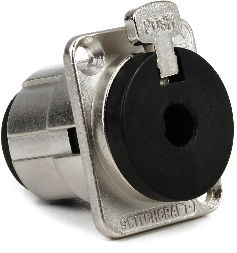 Switchcraft E111L 1/4-inch Locking Panel Mount Jack (3-pack) Bundle