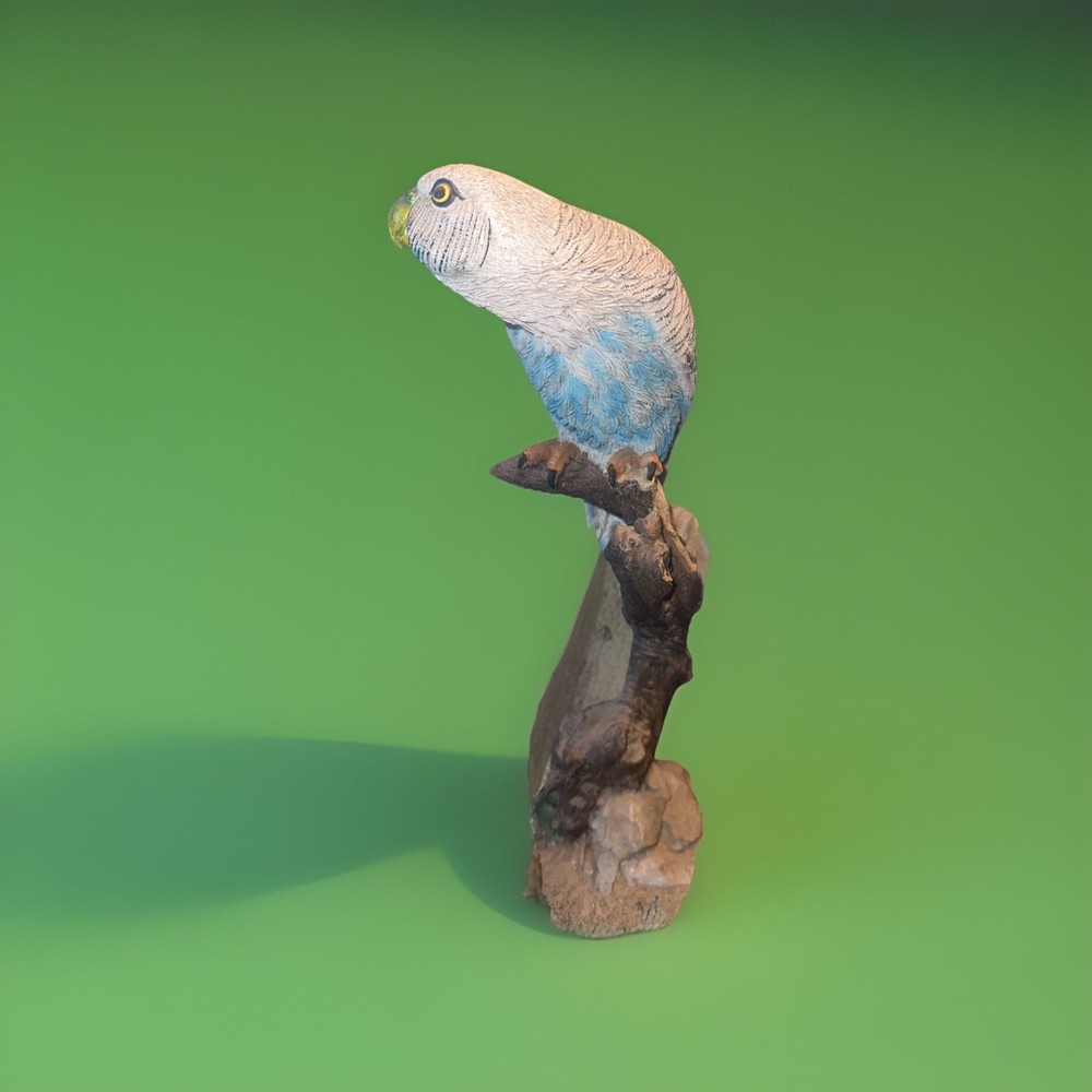 Parrot Bird Resin Figurine Multicolor