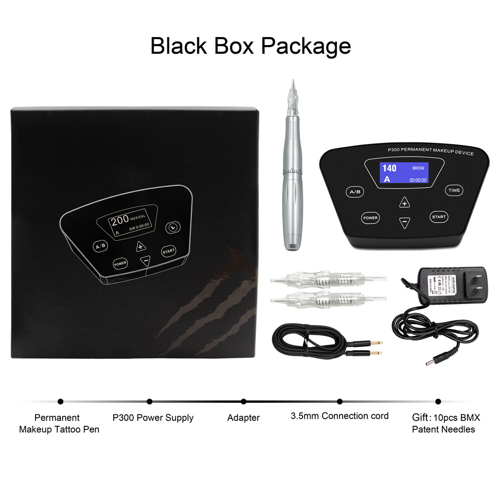 BMX Permanent Makeup Machine Kits Tattoo Pen Gun Eyebrow Microblading Needles