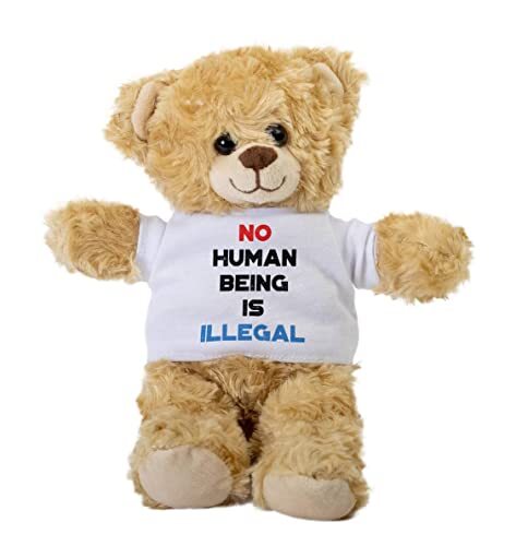 No Human Being is Illegal Teddy Bear, Gift Stuffed Animal