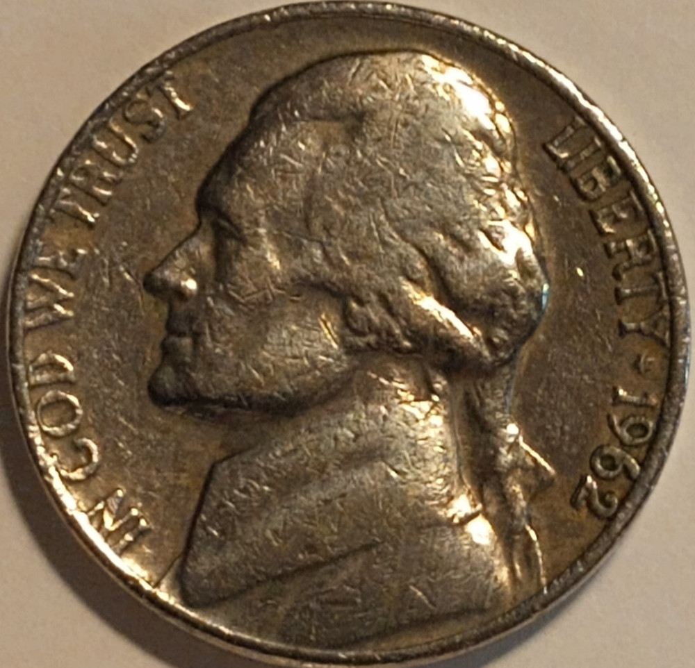 1962 Denver Nickel error D Over D And  a Double die reverse