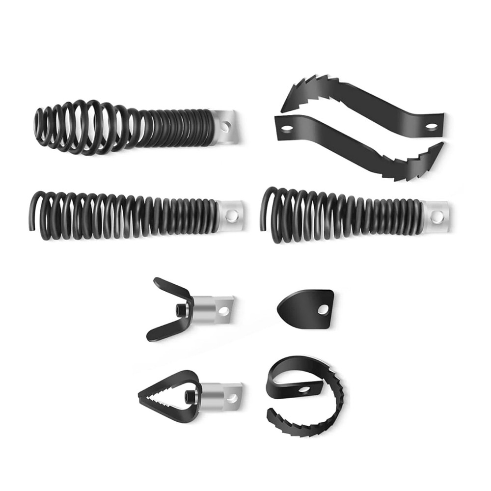 8PCS Professional Drain Snake Drill Bits Multi-Function Cutter Head Attachments