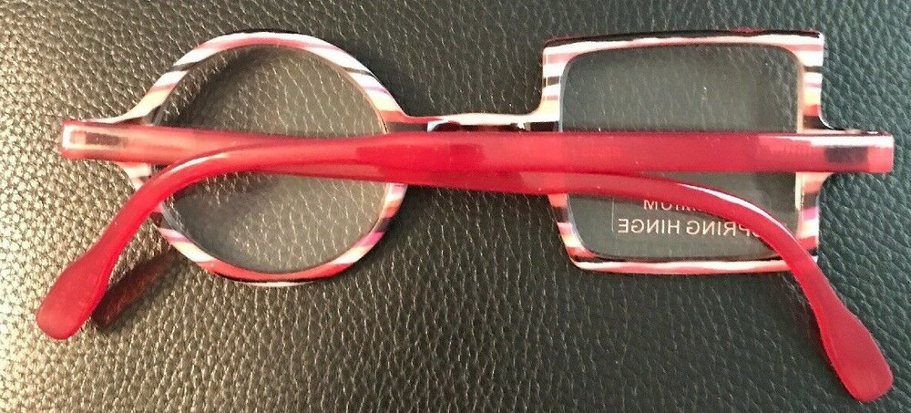 Funky Square - Round High Quality Reading Glasses +150 to +400
