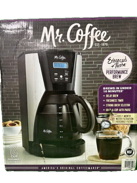 Mr. Coffee 12-Cup Programmable Coffee maker PERFORMANCE BREW - NIB