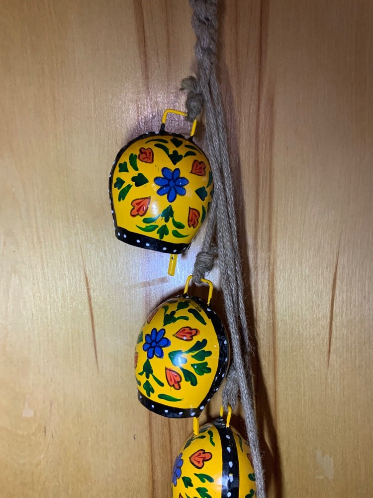Painted Metal Bell Wind Chimes 27 in.
