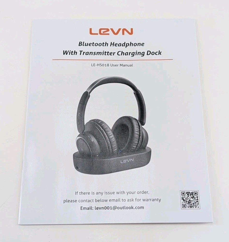 Levn Bluetooth Headphones With Transmitter Charging Dock (LE-HS018)